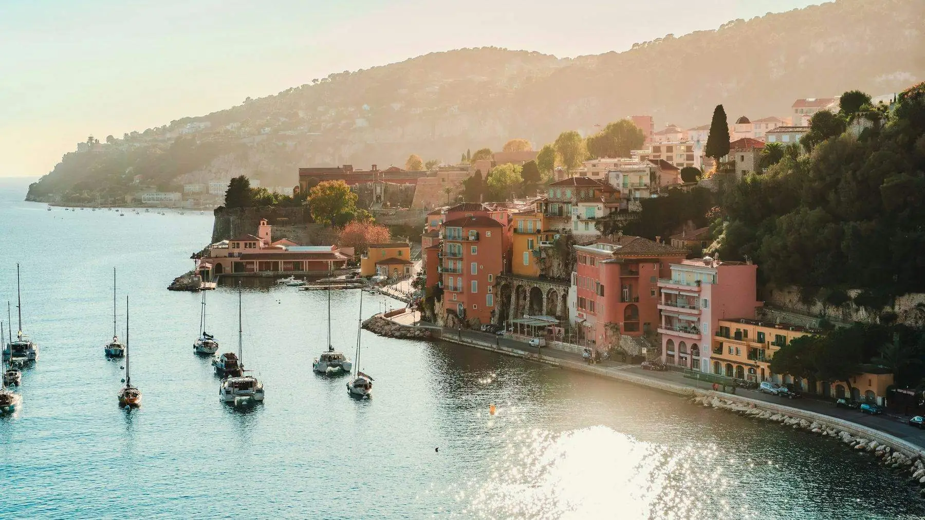 The French Riviera coastline
